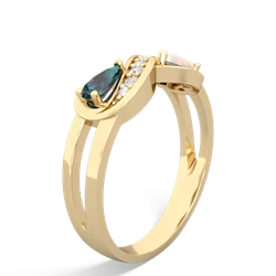 Alexandrite Diamond Infinity 14K Yellow Gold ring R5390