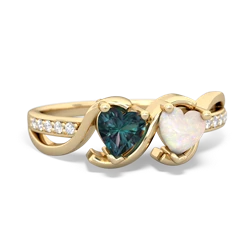 Alexandrite Side By Side 14K Yellow Gold ring R3090