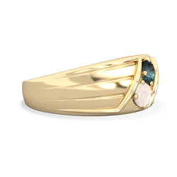 Alexandrite Men's Streamline 14K Yellow Gold ring R0460