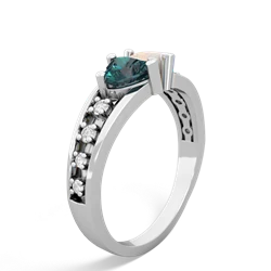 Alexandrite Heart To Heart 14K White Gold ring R3342