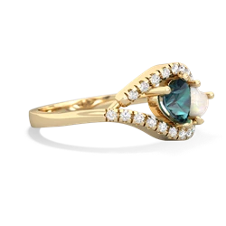 Alexandrite Mother And Child 14K Yellow Gold ring R3010