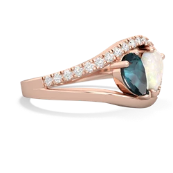 Alexandrite Nestled Heart Keepsake 14K Rose Gold ring R5650