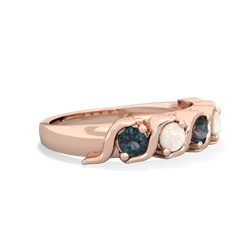 Alexandrite Anniversary Band 14K Rose Gold ring R2089