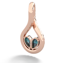 Alexandrite Pave Twist 'One Heart' 14K Rose Gold pendant P5360