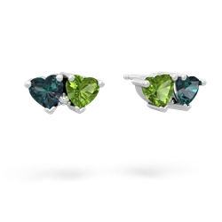 Alexandrite Sweethearts 14K White Gold earrings E5260