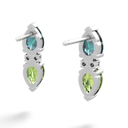 Alexandrite Bowtie Drop 14K White Gold earrings E0865