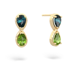 Alexandrite Infinity 14K Yellow Gold earrings E5050