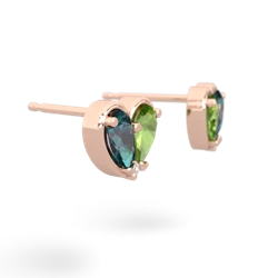 Alexandrite 'Our Heart' 14K Rose Gold earrings E5072