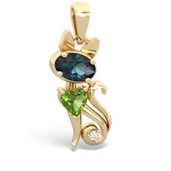 Alexandrite Kitten 14K Yellow Gold pendant P5780