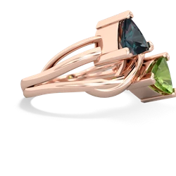 Alexandrite Split Band Swirl 14K Rose Gold ring R2341