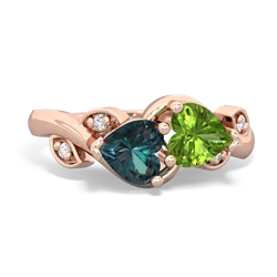 Alexandrite Floral Elegance 14K Rose Gold ring R5790