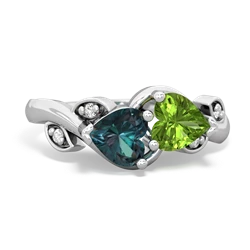 Alexandrite Floral Elegance 14K White Gold ring R5790