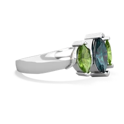 Alexandrite Three Peeks 14K White Gold ring R2433