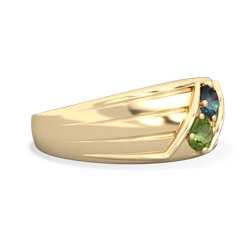 Alexandrite Men's Streamline 14K Yellow Gold ring R0460