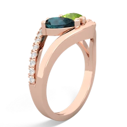 Alexandrite Nestled Heart Keepsake 14K Rose Gold ring R5650