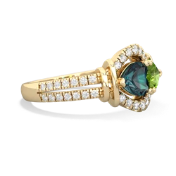 Alexandrite Art-Deco Keepsake 14K Yellow Gold ring R5630