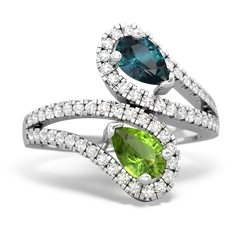 Alexandrite Diamond Dazzler 14K White Gold ring R3000