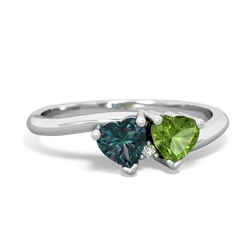 Alexandrite Sweethearts 14K White Gold ring R5260