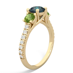 Alexandrite Pave Trellis 14K Yellow Gold ring R5500