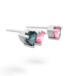 Alexandrite Sweethearts 14K White Gold earrings E5260