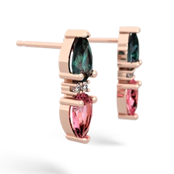 Alexandrite Bowtie Drop 14K Rose Gold earrings E0865