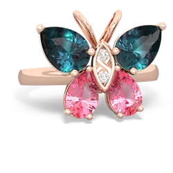 Alexandrite Butterfly 14K Rose Gold ring R2215