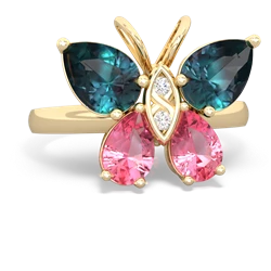 Alexandrite Butterfly 14K Yellow Gold ring R2215