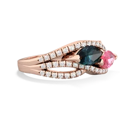 Alexandrite Diamond Rivers 14K Rose Gold ring R3070