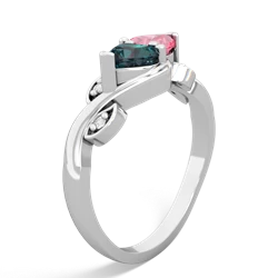 Alexandrite Floral Elegance 14K White Gold ring R5790