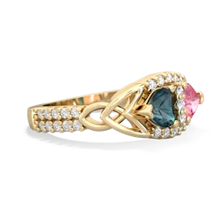 Alexandrite Sparkling Celtic Knot 14K Yellow Gold ring R2645