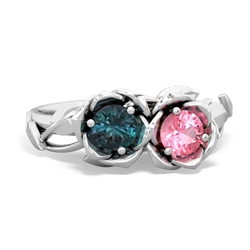 Alexandrite Rose Garden 14K White Gold ring R5510