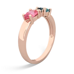 Alexandrite Pear Bowtie 14K Rose Gold ring R0865