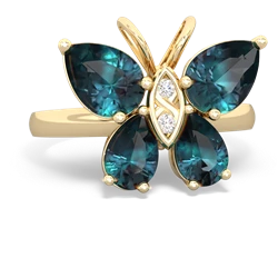 Alexandrite Butterfly 14K Yellow Gold ring R2215