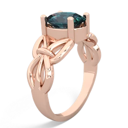 Alexandrite Celtic Knot Cocktail 14K Rose Gold ring R2377