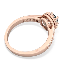 Alexandrite Diamond Halo 14K Rose Gold ring R5370