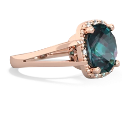 Alexandrite Art Deco Cocktail 14K Rose Gold ring R2498