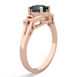 Alexandrite Swirls 14K Rose Gold ring R2347