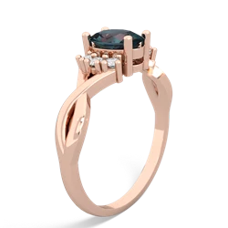 Alexandrite Victorian Twist 14K Rose Gold ring R2497