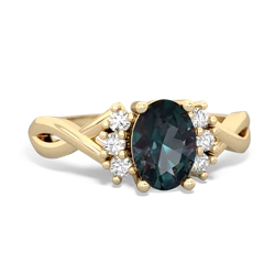 Alexandrite Victorian Twist 14K Yellow Gold ring R2497