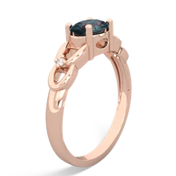 Alexandrite Links 14K Rose Gold ring R4032