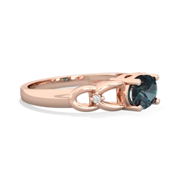 Alexandrite Links 14K Rose Gold ring R4032