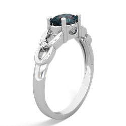 Alexandrite Links 14K White Gold ring R4032