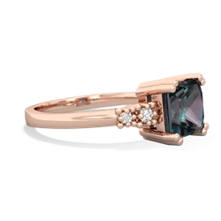 Alexandrite Art Deco Princess 14K Rose Gold ring R2014