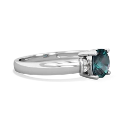 Alexandrite Simply Elegant Cushion 14K White Gold ring R2489