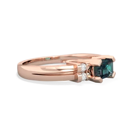 Alexandrite Art Deco East-West 14K Rose Gold ring R2590