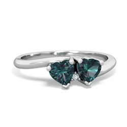 Alexandrite Sweethearts 14K White Gold ring R5260