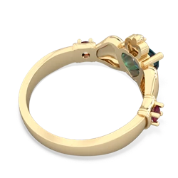 Alexandrite Claddagh Keepsake 14K Yellow Gold ring R5245