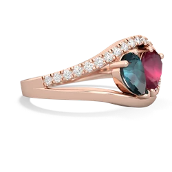 Alexandrite Nestled Heart Keepsake 14K Rose Gold ring R5650