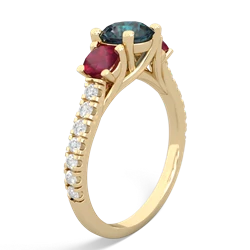 Alexandrite Pave Trellis 14K Yellow Gold ring R5500