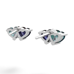 Alexandrite Sweethearts 14K White Gold earrings E5260